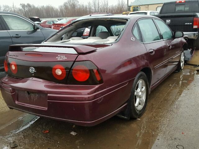 2G1WH52K149221898 - 2004 CHEVROLET IMPALA LS BURGUNDY photo 4