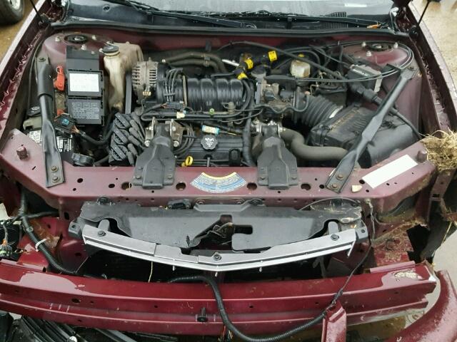 2G1WH52K149221898 - 2004 CHEVROLET IMPALA LS BURGUNDY photo 7