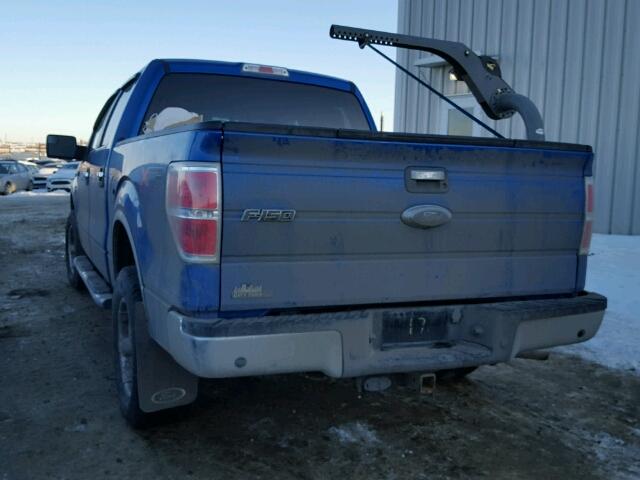 1FTFW1ET1CKD55642 - 2012 FORD F150 SUPER BLUE photo 3