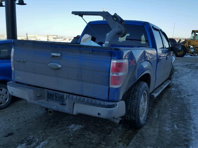 1FTFW1ET1CKD55642 - 2012 FORD F150 SUPER BLUE photo 4