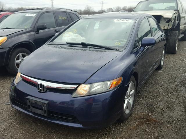 1HGFA16868L116700 - 2008 HONDA CIVIC EX BLUE photo 2