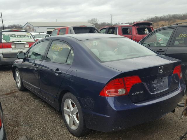 1HGFA16868L116700 - 2008 HONDA CIVIC EX ლურჯი ფოტო 3