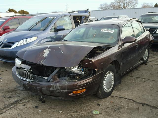 1G4HP54K214203520 - 2001 BUICK LESABRE CU BURGUNDY photo 2