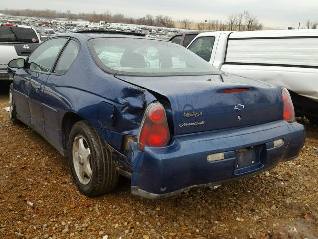 2G1WW12E939278356 - 2003 CHEVROLET MONTE CARL BLUE photo 3