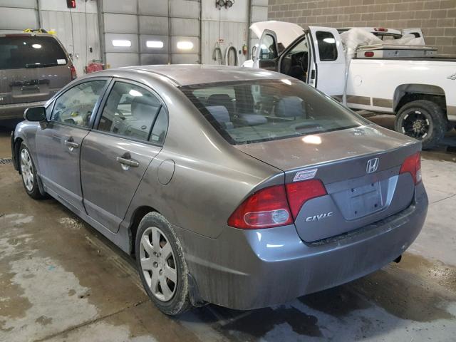 1HGFA16557L136778 - 2007 HONDA CIVIC LX BROWN photo 3