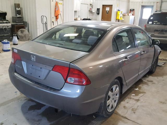 1HGFA16557L136778 - 2007 HONDA CIVIC LX BROWN photo 4