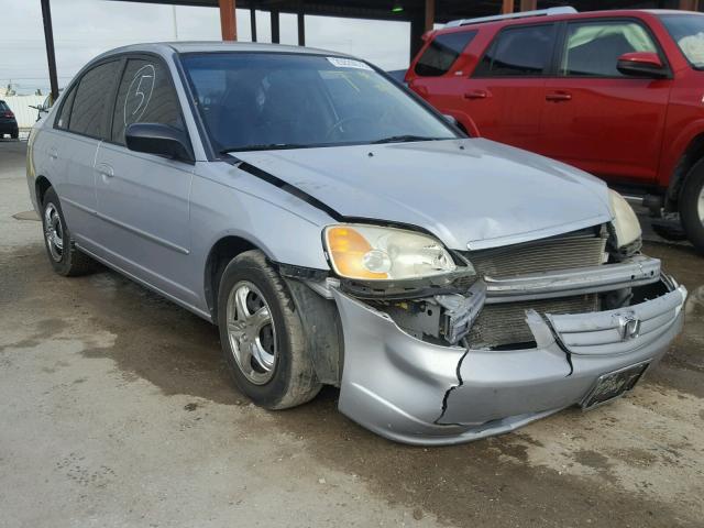 1HGES16562L024119 - 2002 HONDA CIVIC LX SILVER photo 1