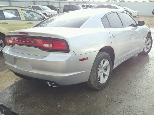 2C3CDXBG8CH298080 - 2012 DODGE CHARGER SE SILVER photo 4