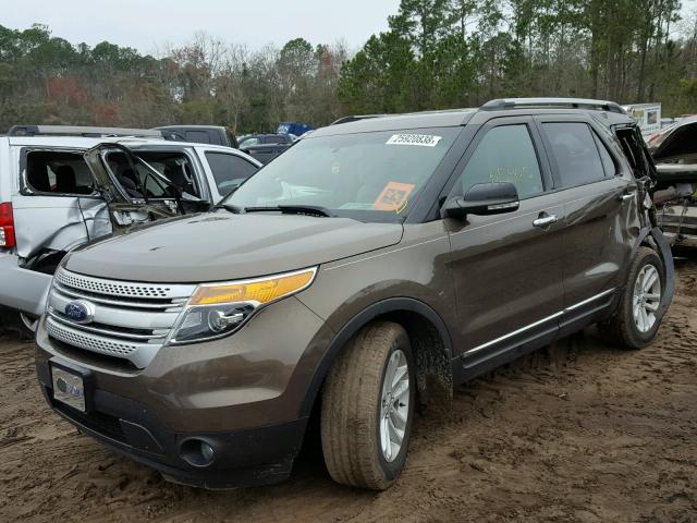 1FM5K7D88FGB94717 - 2015 FORD EXPLORER X BROWN photo 2