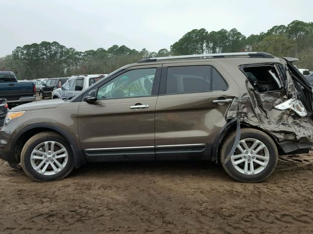 1FM5K7D88FGB94717 - 2015 FORD EXPLORER X BROWN photo 9