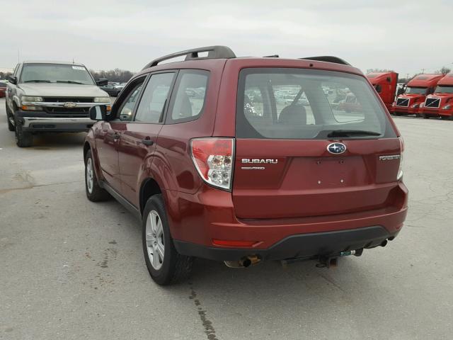 JF2SH6BC1AH903550 - 2010 SUBARU FORESTER X MAROON photo 3