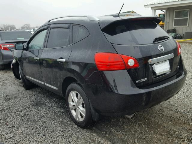 JN8AS5MT5DW501084 - 2013 NISSAN ROGUE S BLACK photo 3