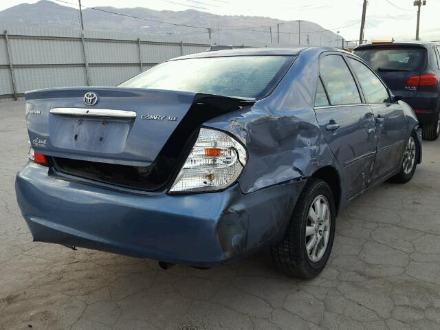 4T1BE30K64U795806 - 2004 TOYOTA CAMRY LE BLUE photo 4