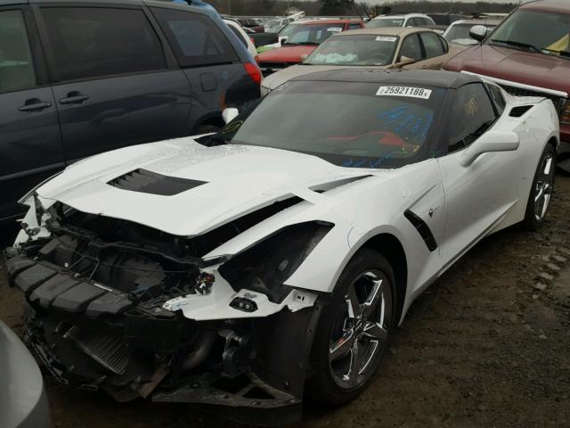 1G1YF2D76E5105486 - 2014 CHEVROLET CORVETTE S WHITE photo 2