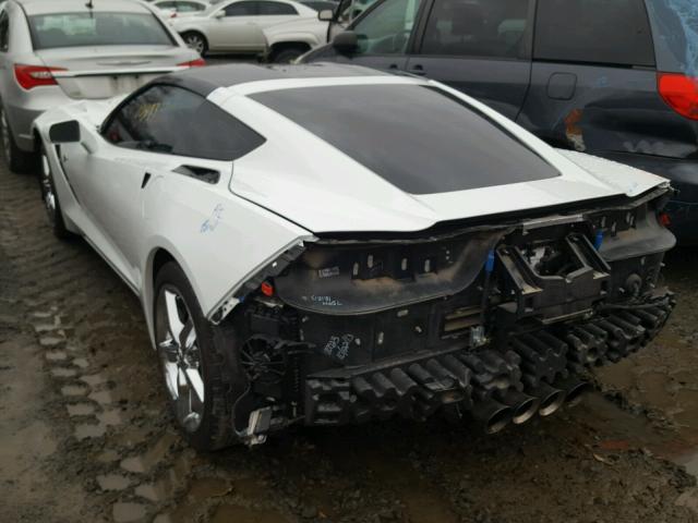 1G1YF2D76E5105486 - 2014 CHEVROLET CORVETTE S WHITE photo 3