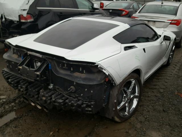 1G1YF2D76E5105486 - 2014 CHEVROLET CORVETTE S WHITE photo 4