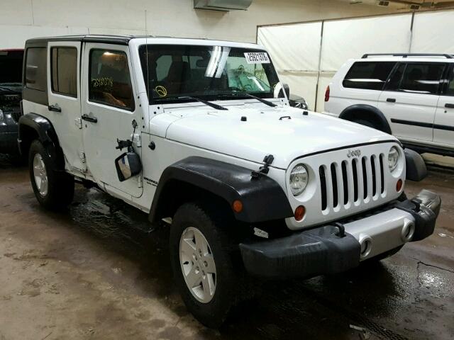 1C4HJWDG2CL134408 - 2012 JEEP WRANGLER U WHITE photo 1