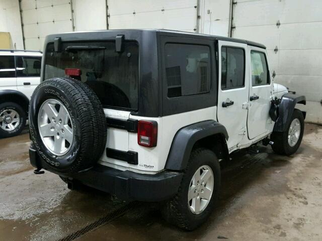 1C4HJWDG2CL134408 - 2012 JEEP WRANGLER U WHITE photo 4