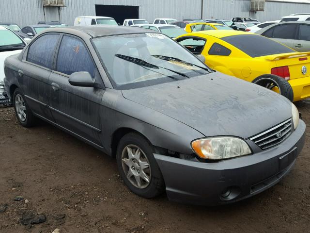 KNAFB121525116846 - 2002 KIA SPECTRA BA GRAY photo 1