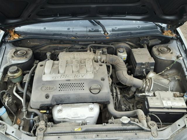 KNAFB121525116846 - 2002 KIA SPECTRA BA GRAY photo 7