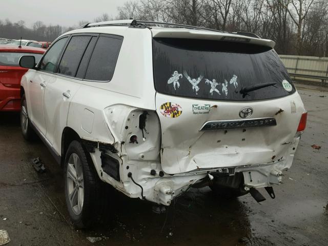 5TDDK3EH7CS101372 - 2012 TOYOTA HIGHLANDER WHITE photo 3