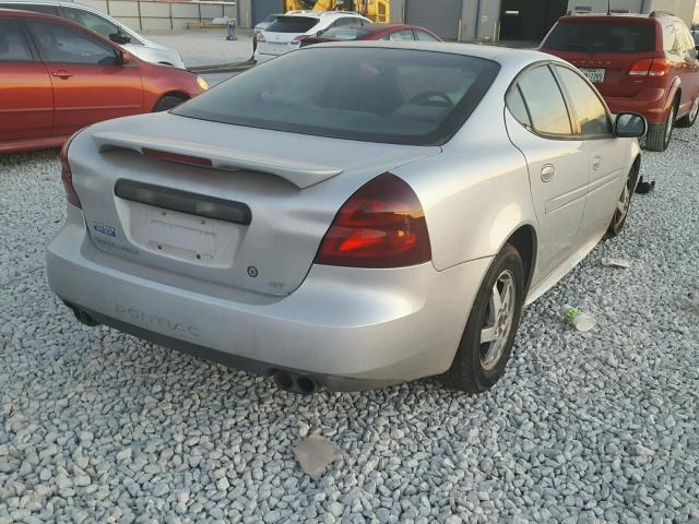 2G2WP522541352863 - 2004 PONTIAC GRAND PRIX SILVER photo 4