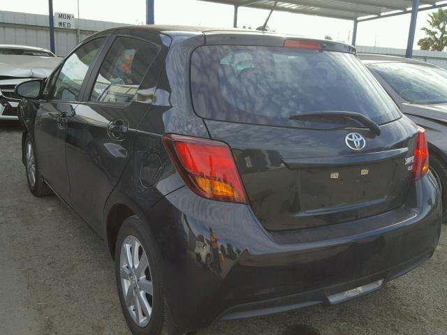 VNKKTUD34FA024906 - 2015 TOYOTA YARIS BLACK photo 3