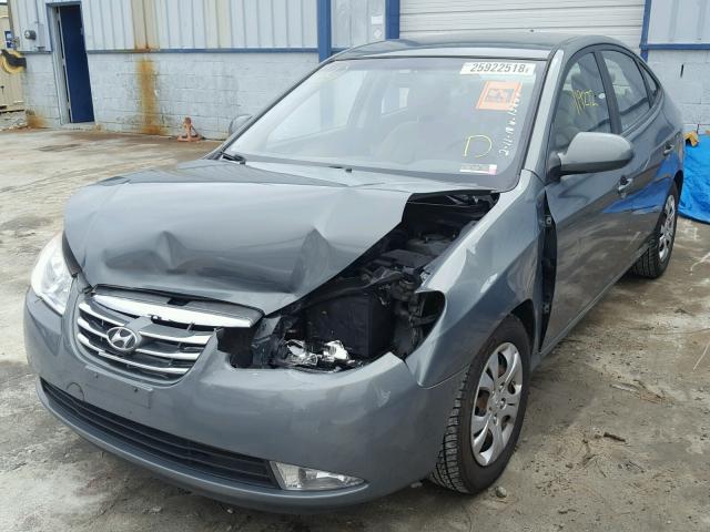 KMHDU4ADXAU111580 - 2010 HYUNDAI ELANTRA BL GRAY photo 2