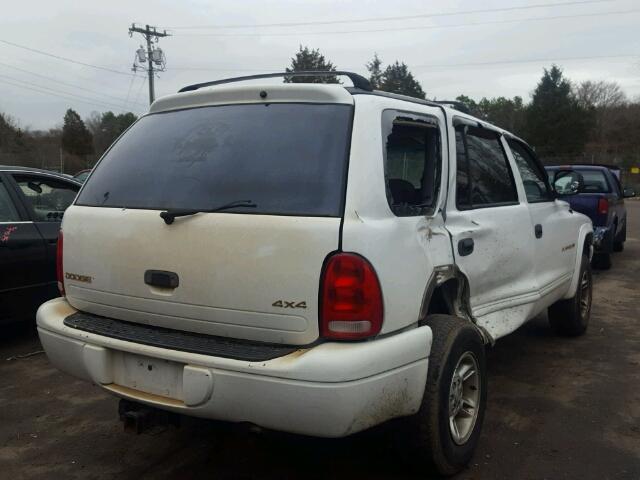 1B4HS28Z2XF690379 - 1999 DODGE DURANGO WHITE photo 4