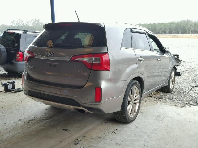 5XYKW4A71EG445827 - 2014 KIA SORENTO SX GRAY photo 4