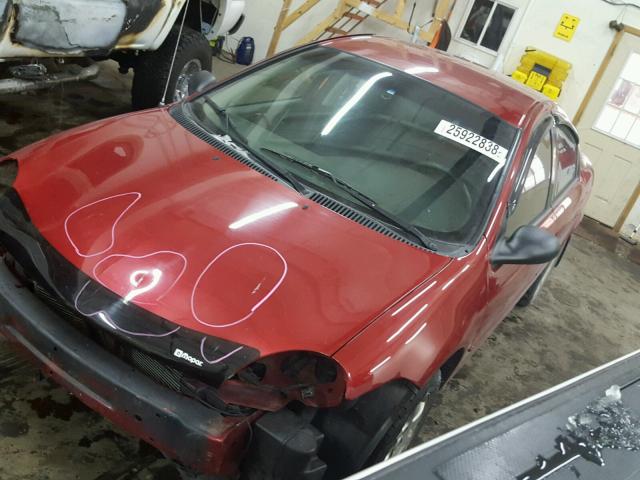 1B3ES56C73D201794 - 2003 DODGE NEON SXT ORANGE photo 2