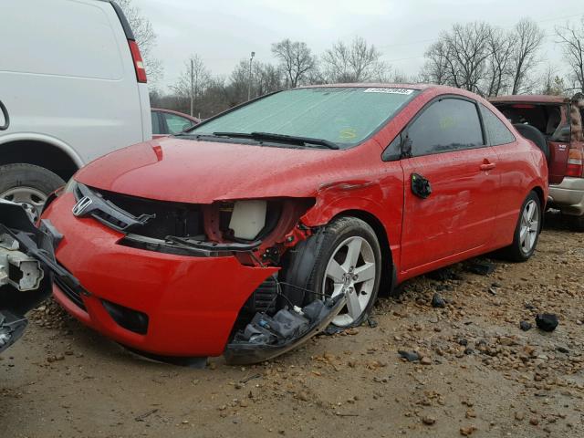 2HGFG12837H512812 - 2007 HONDA CIVIC EX RED photo 2