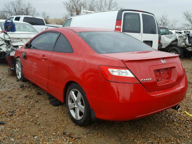 2HGFG12837H512812 - 2007 HONDA CIVIC EX RED photo 3