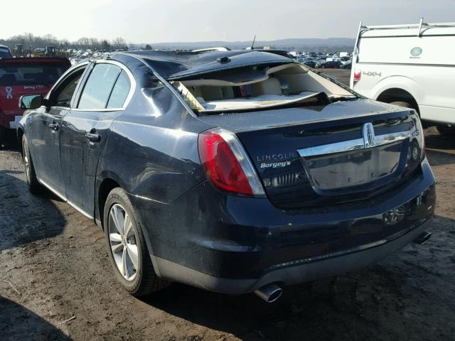 1LNHM93R39G606723 - 2009 LINCOLN MKS BLUE photo 3