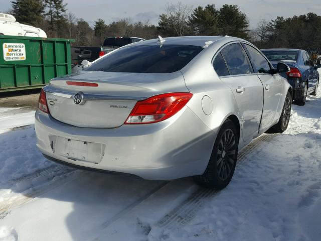 2G4GR5EK2C9157854 - 2012 BUICK REGAL SILVER photo 4