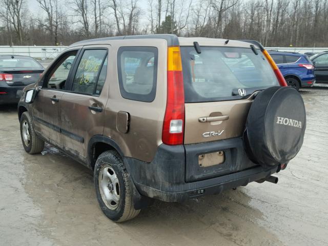 SHSRD68484U204552 - 2004 HONDA CR-V LX TAN photo 3