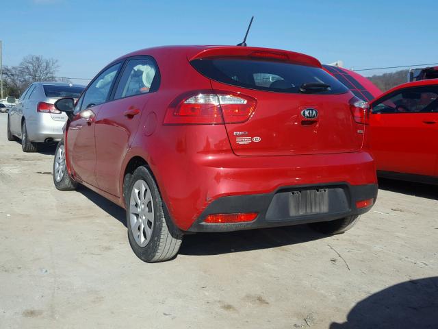 KNADM5A39F6451538 - 2015 KIA RIO LX RED photo 3