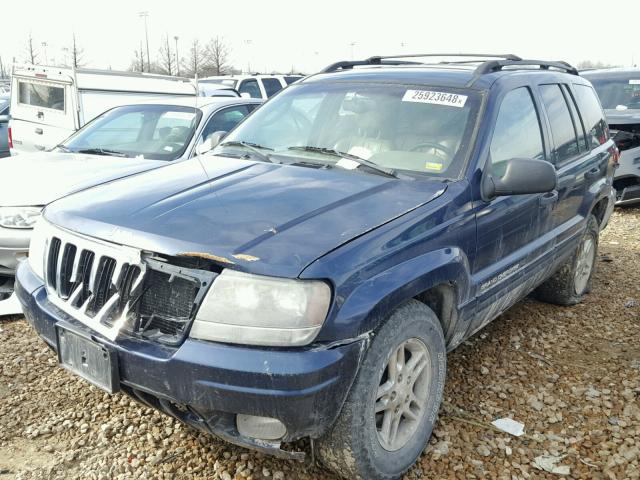 1J4GW48S02C328511 - 2002 JEEP GRAND CHER BLUE photo 2