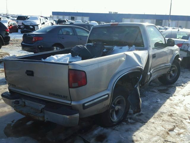 1GCCS144XXK132451 - 1999 CHEVROLET S TRUCK S1 BEIGE photo 4