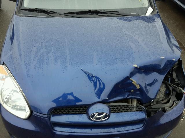 KMHCM3AC2AU169146 - 2010 HYUNDAI ACCENT BLU BLUE photo 7