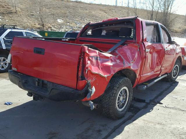 5TFDY5F13CX223748 - 2012 TOYOTA TUNDRA CRE RED photo 4