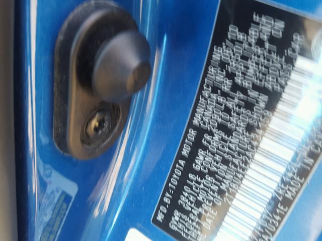 2T1BU4EE2AC434159 - 2010 TOYOTA COROLLA BA BLUE photo 10