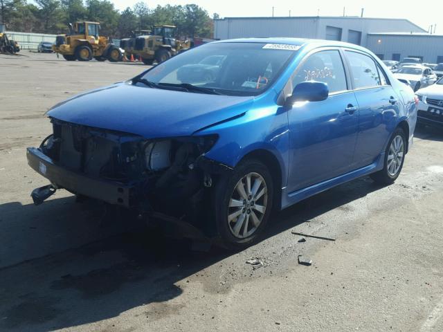 2T1BU4EE2AC434159 - 2010 TOYOTA COROLLA BA BLUE photo 2