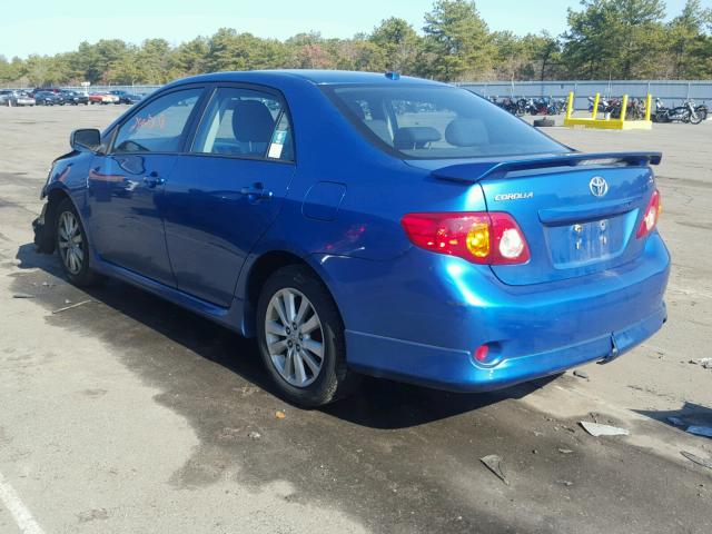 2T1BU4EE2AC434159 - 2010 TOYOTA COROLLA BA BLUE photo 3