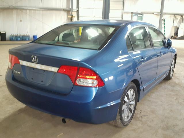 2HGFA16959H501429 - 2009 HONDA CIVIC EXL BLUE photo 4