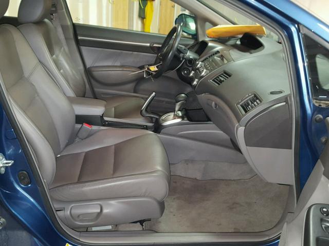 2HGFA16959H501429 - 2009 HONDA CIVIC EXL BLUE photo 5