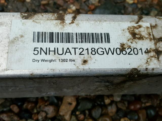 5NHUAT218GW062014 - 2016 UTILITY TRAILER WHITE photo 10