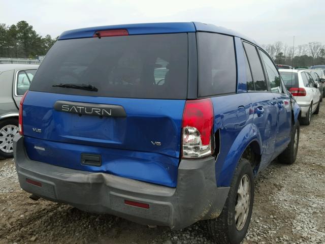 5GZCZ534X4S886934 - 2004 SATURN VUE BLUE photo 4