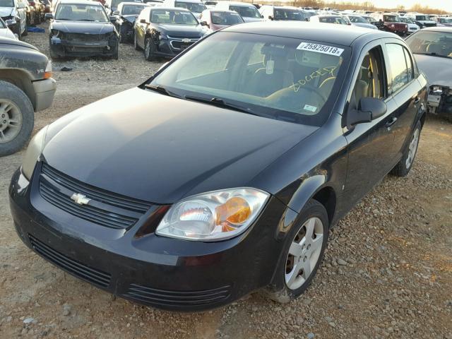 1G1AK55F577371836 - 2007 CHEVROLET COBALT LS BLACK photo 2