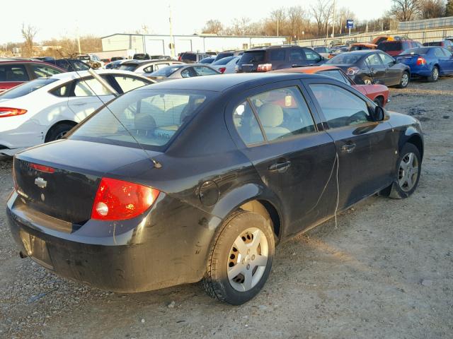 1G1AK55F577371836 - 2007 CHEVROLET COBALT LS BLACK photo 4